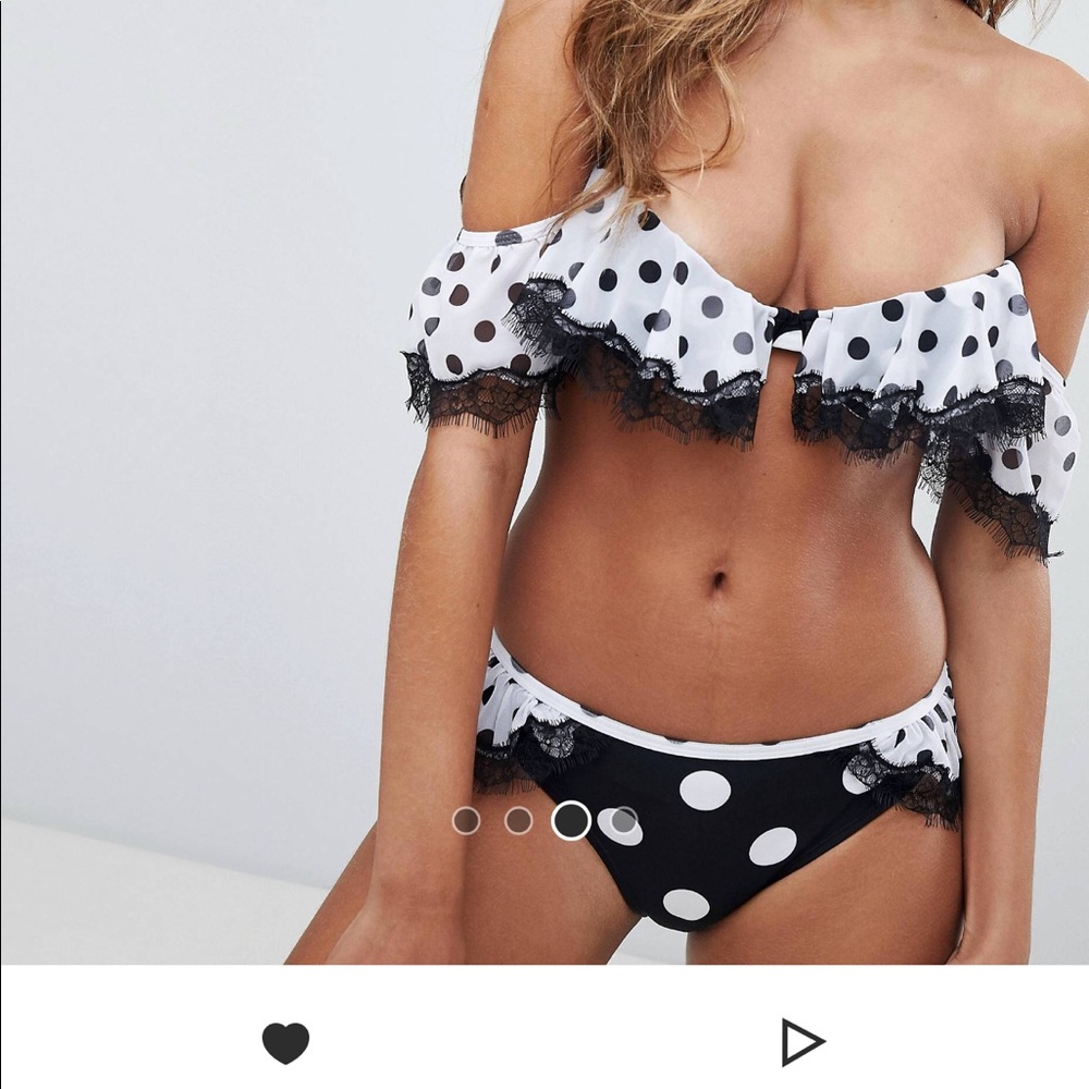 Asos Premium mixes spot lace Bikini set